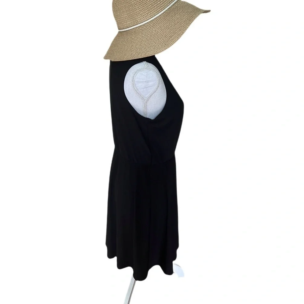 Nick & Nash Sleeveless Black Faux Wrap Dress Size Medium - Picture 5 of 7